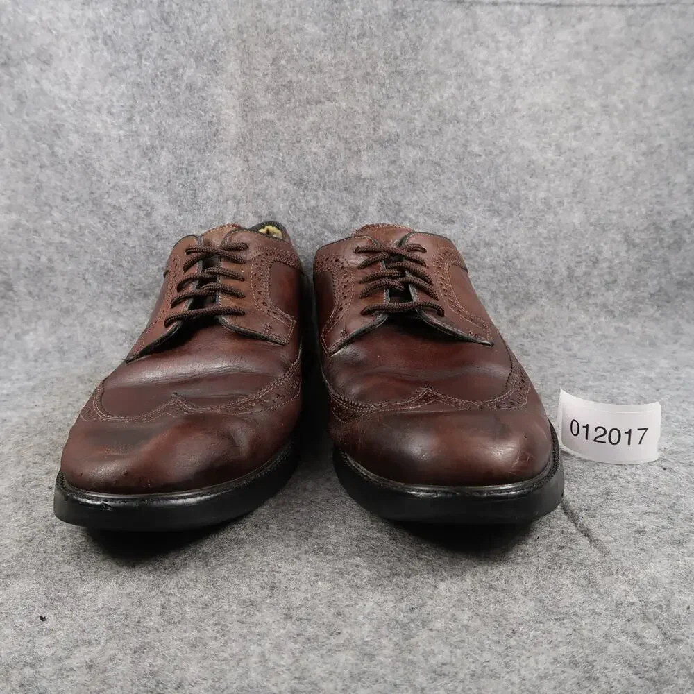 Rockport Shoes Men 11.5 Oxford Derby Wingtip Brown Leather Lace Up Classic Dress